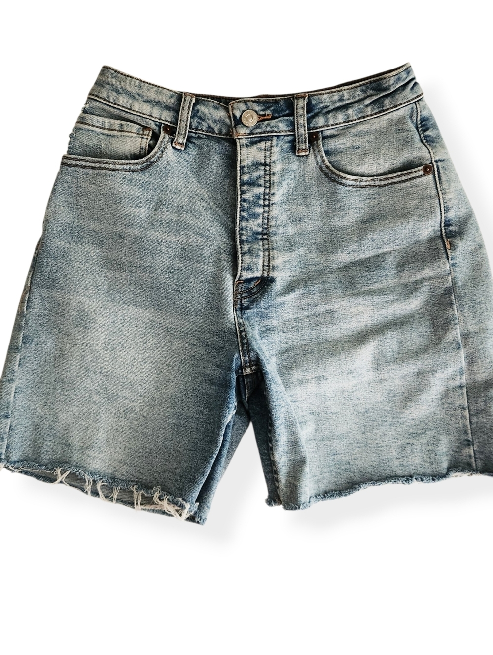 Free People We The Free Curvy Button Fly Jean Denim Shorts Women's Size 27